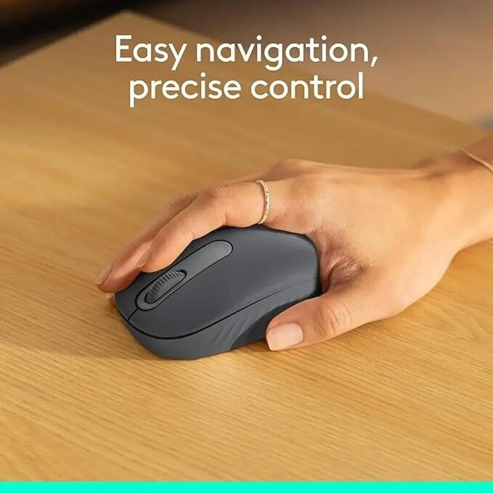 Logitech M196 Wireless Mouse (Gray) Bluetooth - Compact, Portable, Smooth
